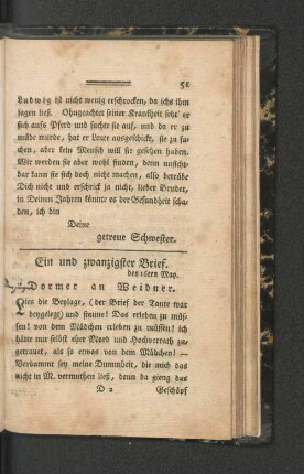 [Ein und zwanzigster Brief. - Dreyßigster Brief.]