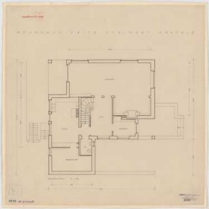 Wohnhaus Fritz Steinert, Krefeld: Grundriss EG 1:50