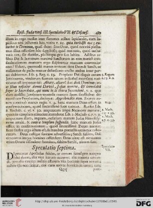 Speculatio septima