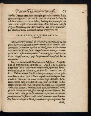 Testimonia Augustini Citata a Pezelio.