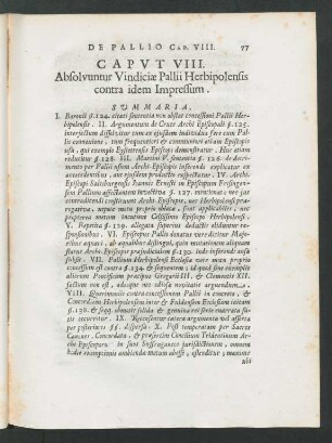 Caput VIII. Absolvuntur Vindiciae Pallii Herbipolensis contra idem Impressum