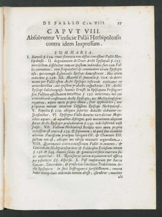 Caput VIII. Absolvuntur Vindiciae Pallii Herbipolensis contra idem Impressum
