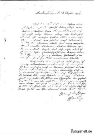 7: Brief von Johann Joachim Eschenburg an Johann Wilhelm Ludwig Gleim