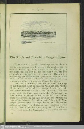 Ein Blick auf Dresdens Umgebungen