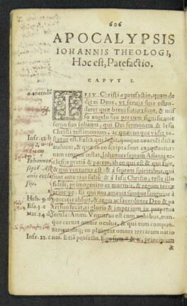 Apocalypsis Iohannis Theologi, Hoc est, Patefactio.