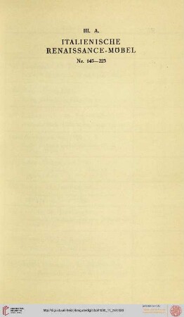 III. Möbel (Nr. 145-267)
