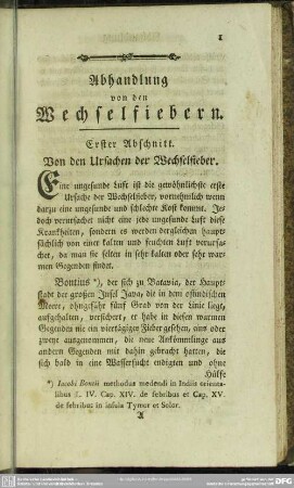 Abhandlung von den Wechselfiebern