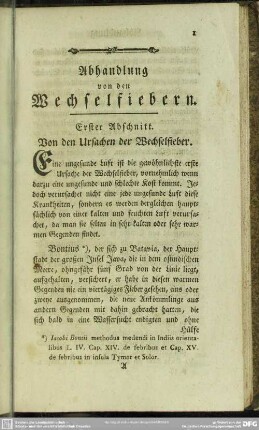 Abhandlung von den Wechselfiebern
