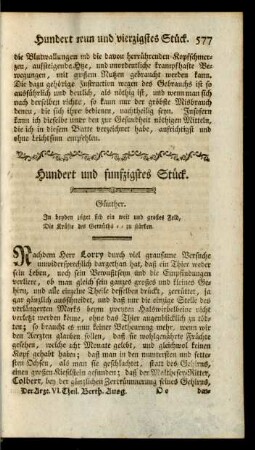 Hundert und funfzigstes Stück