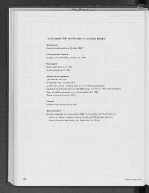 Im September 1991 veröffentlichte Statistische Berichte