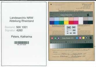 Entnazifizierung Katharina Peters, geb. 08.04.1893 ()