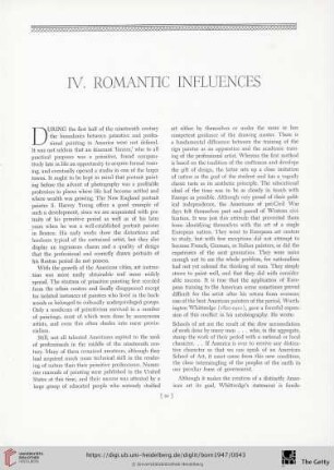 IV. Romantic influences