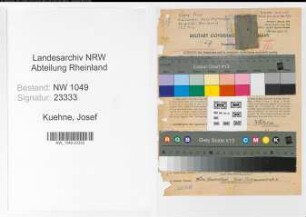 Entnazifizierung Josef Kuehne , geb. 12.06.1892 (Bahnwart)