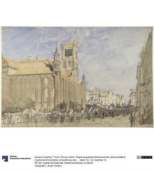 Thorn (Toruń), ehem. Regierungsbezirk Marienwerder (Województwo Kujawsko-Pomorskie). Einweihung des Kopernikusdenkmals am Rathaus