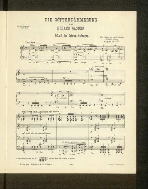 Die Götterdämmerung von Richard Wagner. Schluß des letzten Aufzuges.