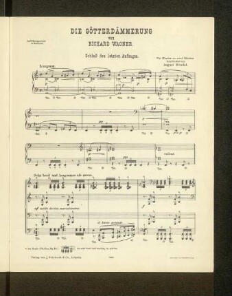 Die Götterdämmerung von Richard Wagner. Schluß des letzten Aufzuges.