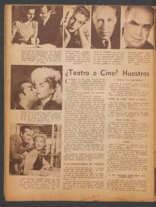 ¿Teatro o cine? Nuestros artistas dudan