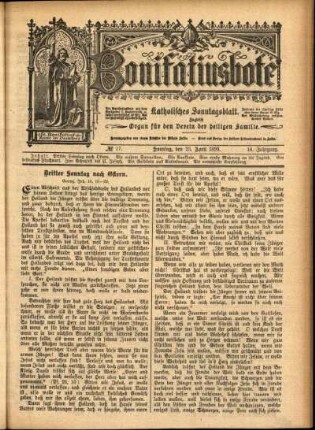 Erste Ausgabe vom Sonntag, den 23. April 1899.
