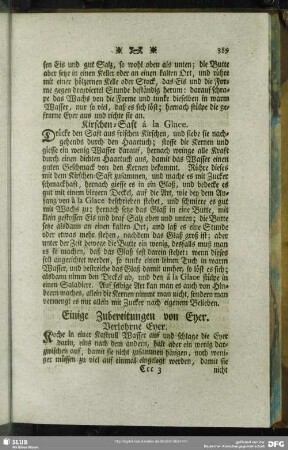 Einige Zubereitungen von Eyer