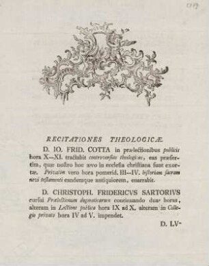 3-4, Recitationes Theologicae
