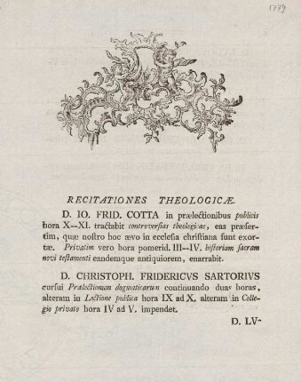 3-4, Recitationes Theologicae