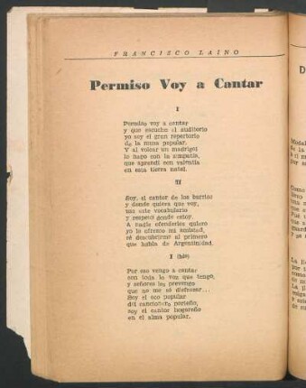 Permiso voy a cantar