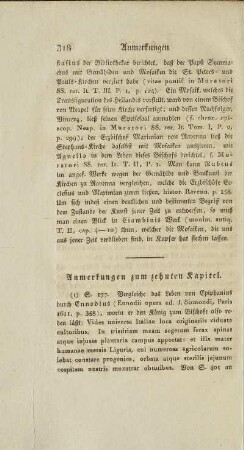 Anmerkungen zum zehnten Kapitel.