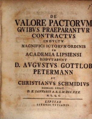 De valore pactorum, quibus praeparantur contractus