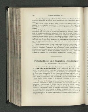 Wirtschaftliche und finanzielle Rundschau