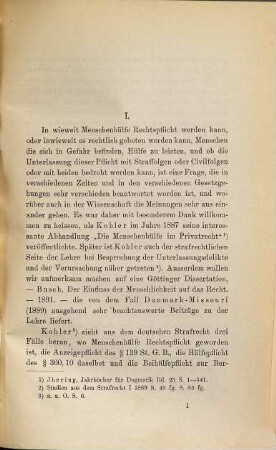 Die strafbare Hülfeverweigerung