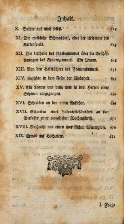 Satyrische Bibliothek oder auserlesener kleiner satyrischen Schriften ... Sammlung. 3. 1762