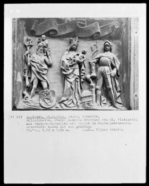 Madonna zwischen dem Heiligen Florian und dem Heiligen Christophorus