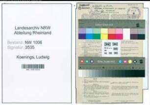 Entnazifizierung Ludwig Koenings , geb. 08.09.1887 (Postbeamter)