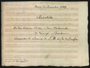 Quintette; vl (2), vla, vlc (2); g-Moll; G 351; op.42,4