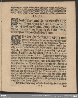 Leichenpredigt : Eingang. Abhandlung