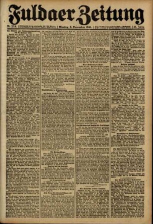 Ausgabe vom Montag, den 02. Dezember 1918.
