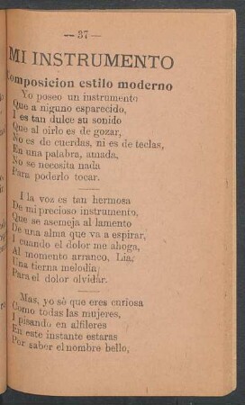 Mi instrumento : Composición estilo moderno