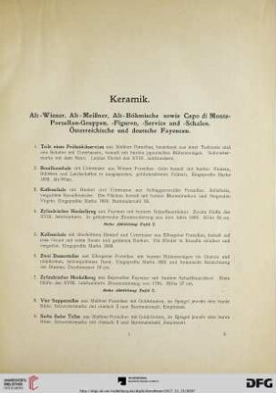 Keramik (Nr. 1-280)