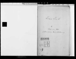 Konfirmation des Erbprinzen Louis (Glaubensbekenntnis und Rede von L[udwig] B[enjamin] Ouvrier)