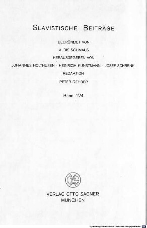 Formenbildung des russischen Verbs : Versuch einer analytisch-synthetisch-funktionellen Beschreibung der Präsens- und der Präteritumflexion