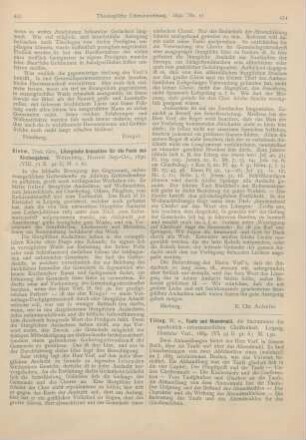 433-434 [Rezension] Riehm, Geo., Liturgische Andachten für die Feste des Kirchenjahres