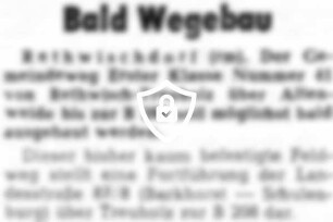 Bald Wegebau