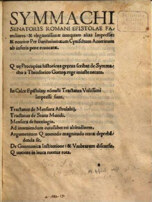 Epistolae familiares