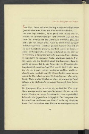 Von der Rassigkeit des Weines