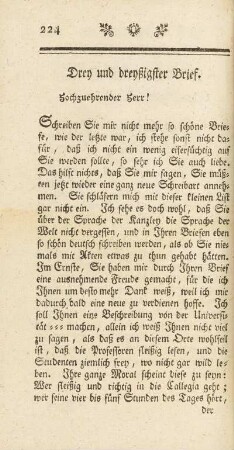 Drey und dreyßigster Brief