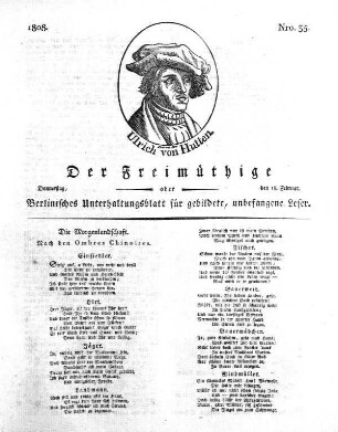 Nro. 35, Donnerstag, den 18. Februar 1808