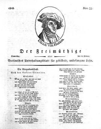 Nro. 35, Donnerstag, den 18. Februar 1808