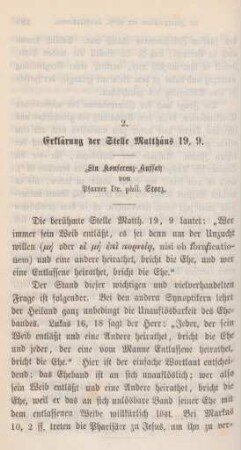 384-410 Erklärung der Stelle Matth. 19,9