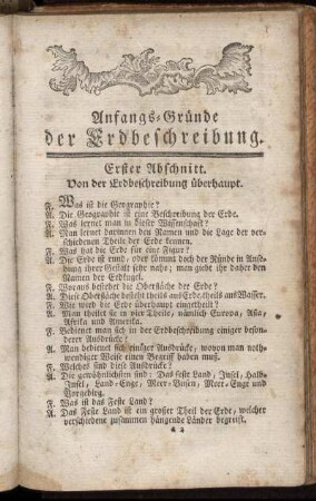 Erster Abschnitt. Von der Erdbeschreibung überhaupt. - XVII. Abschnitt. Von der Europäischen Türkey.