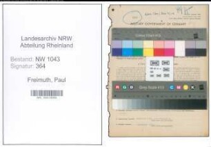Entnazifizierung Paul Freimuth , geb. 11.01.1895 (Kaufmann)
